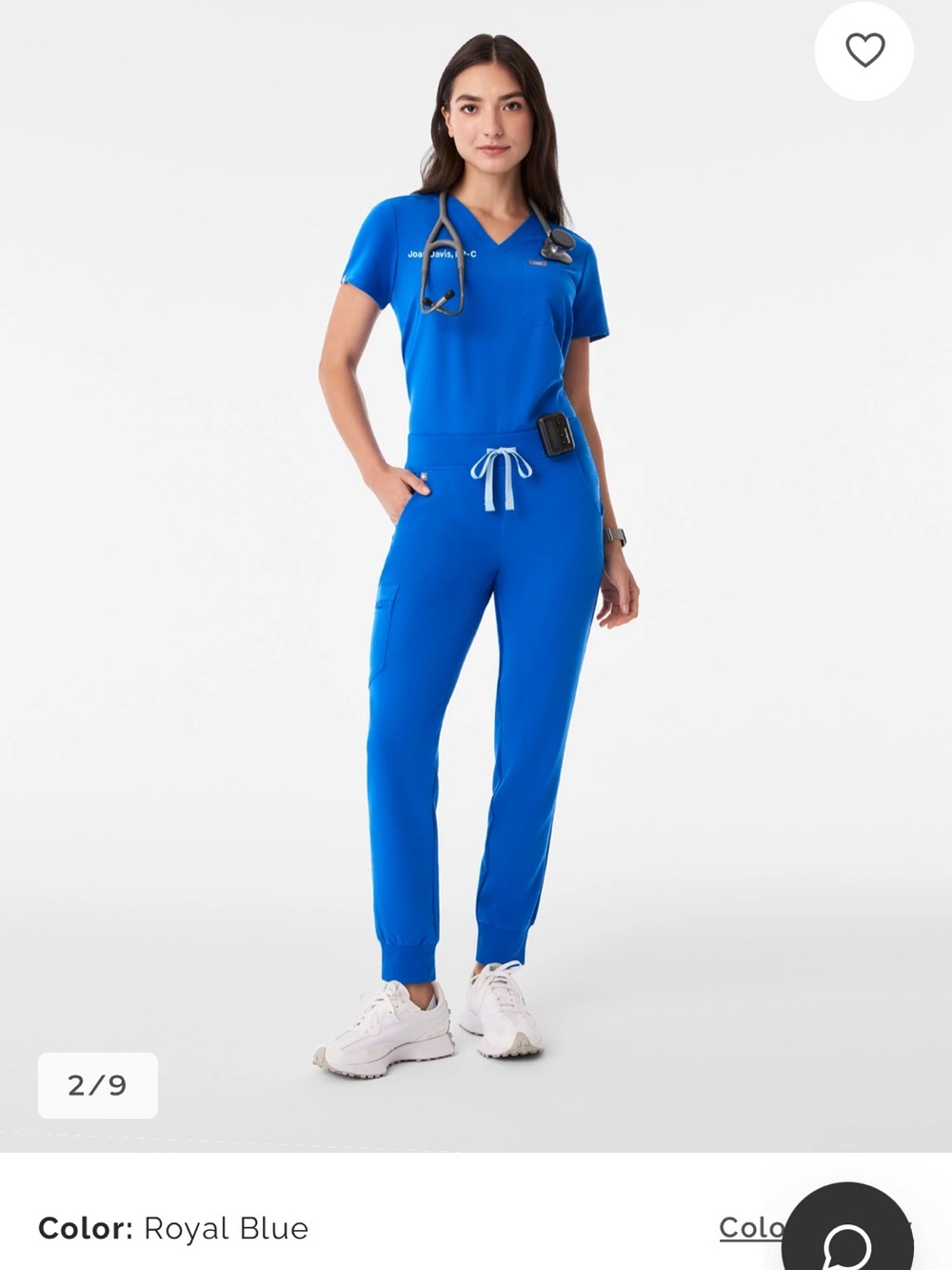 Figs Royal Blue Jogger Pants and top